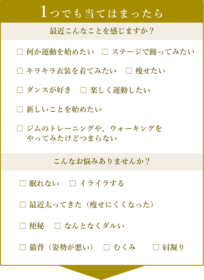 1つでも当てはまったら